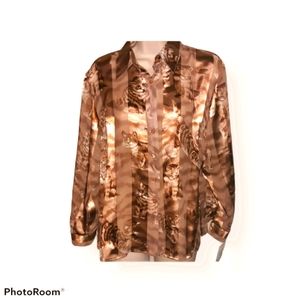 Vintage Deadstpck 80's Cat Blouse XSP